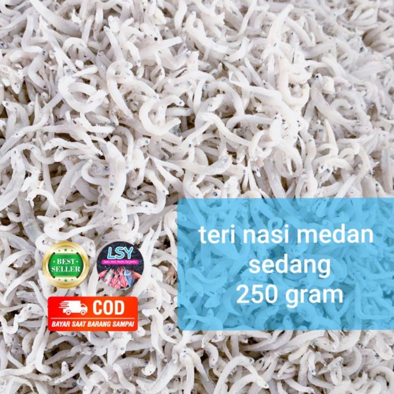 

8.8 ikan asin teri nasi medan size sedang 250gr