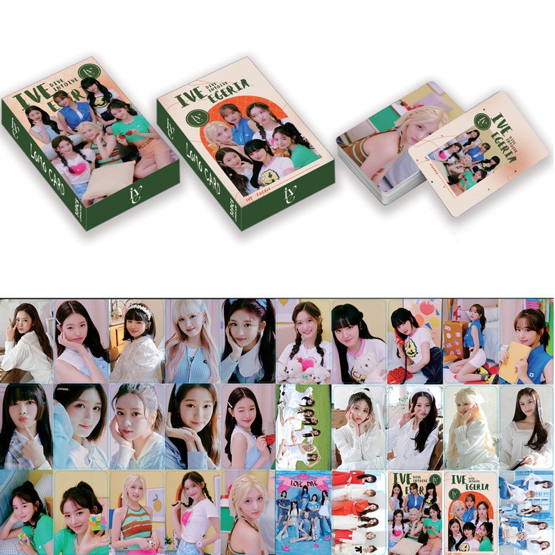 30pcs/box IVE EGERIA Selami IVE Photocards Yujin Rei Liz Gaeul Leeseo Wonyoung Kartu Lomo Kpop Postcards READY STOCK