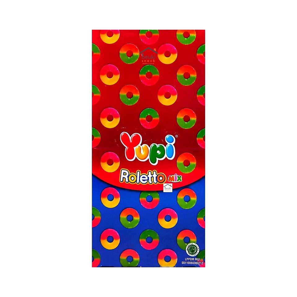 

Yupi Roletto Mix Permen Bentuk Cincin dengan Taburan Gula