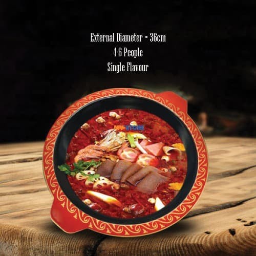 Terlaris Panci Hotpot 1 Rasa Naga Shabu Shabu Steamboat Hitam Merah Emas Resto