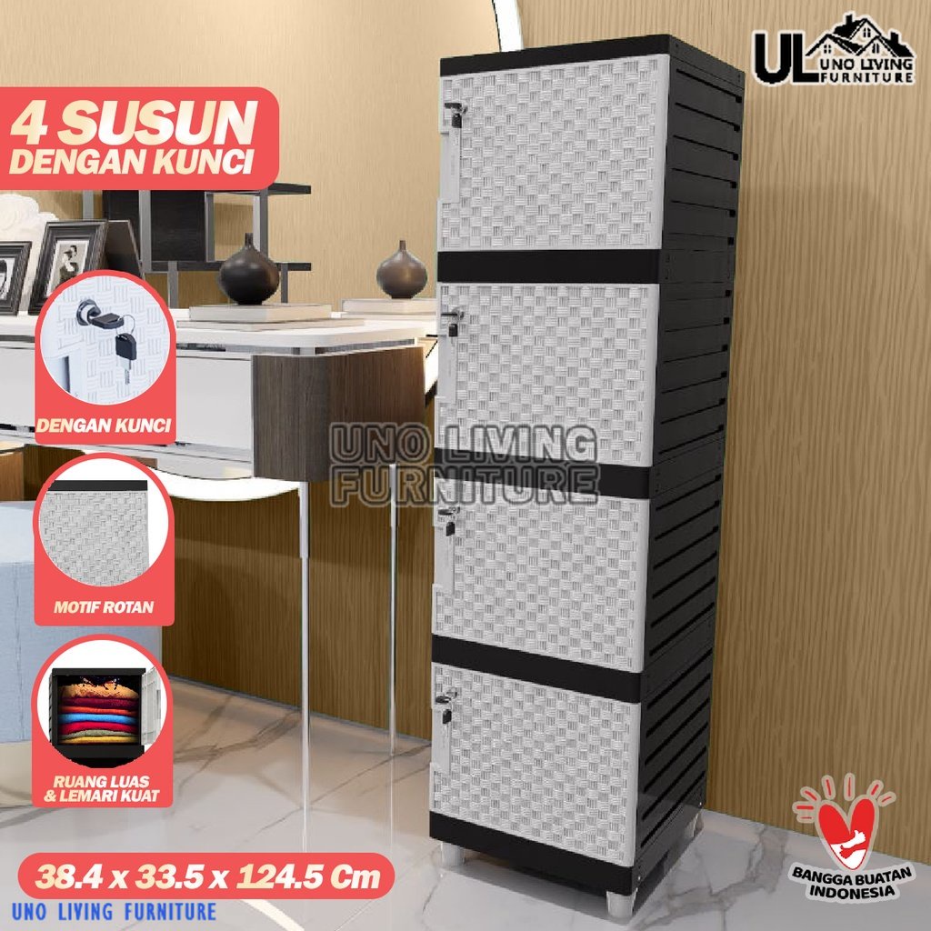 LEMARI SWING SLAP KUNCI ZEBRA PUTIH LEMARI PLASTIK LEMARI PAKAIAN MINIMALIS KINGDOM LEMARI BAJU LEMARI MURAH