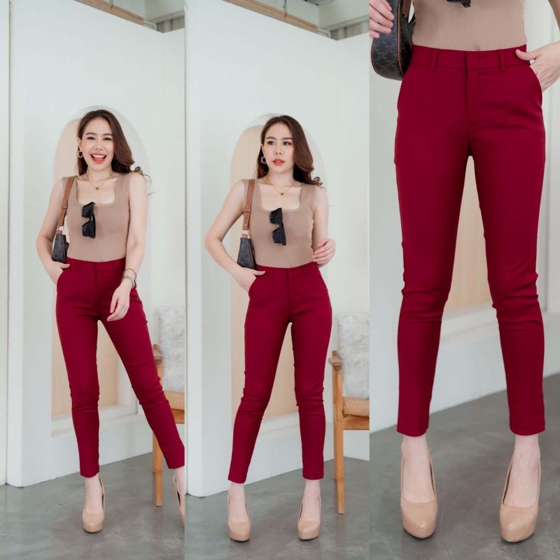 CELANA PANJANG CHOCO ANN ZIPPER DEPAN ORIGINAL IMPORT BANGKOK D02