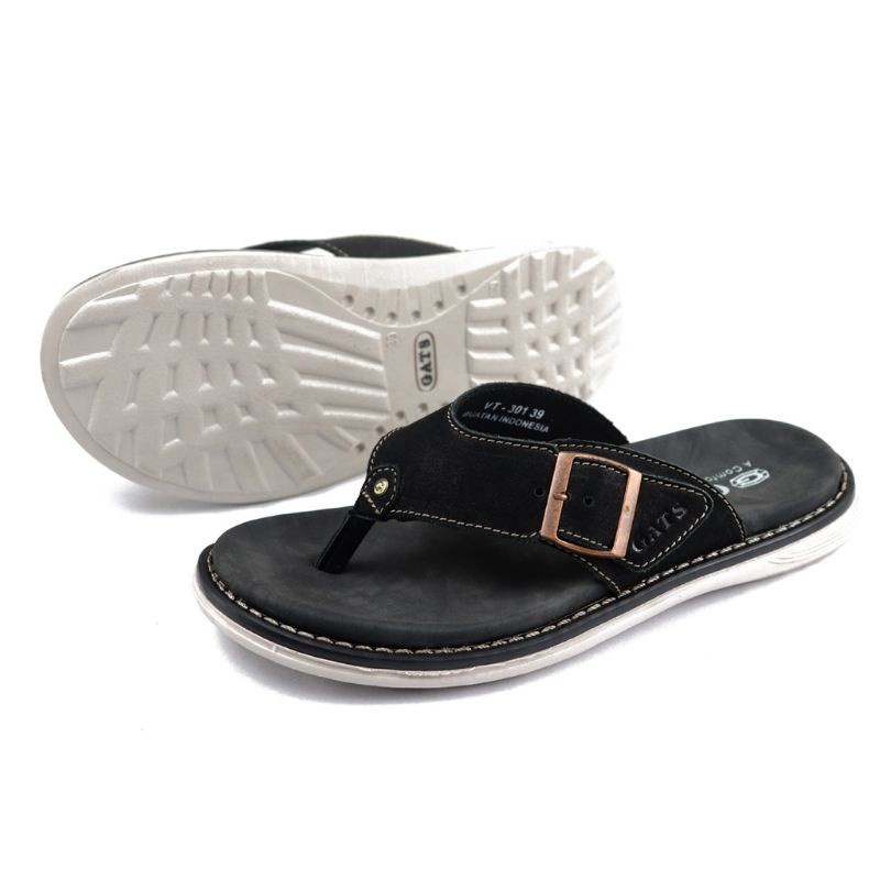 Sandal Jepit Gats Vt 301 Black.Original Terbaru Gats