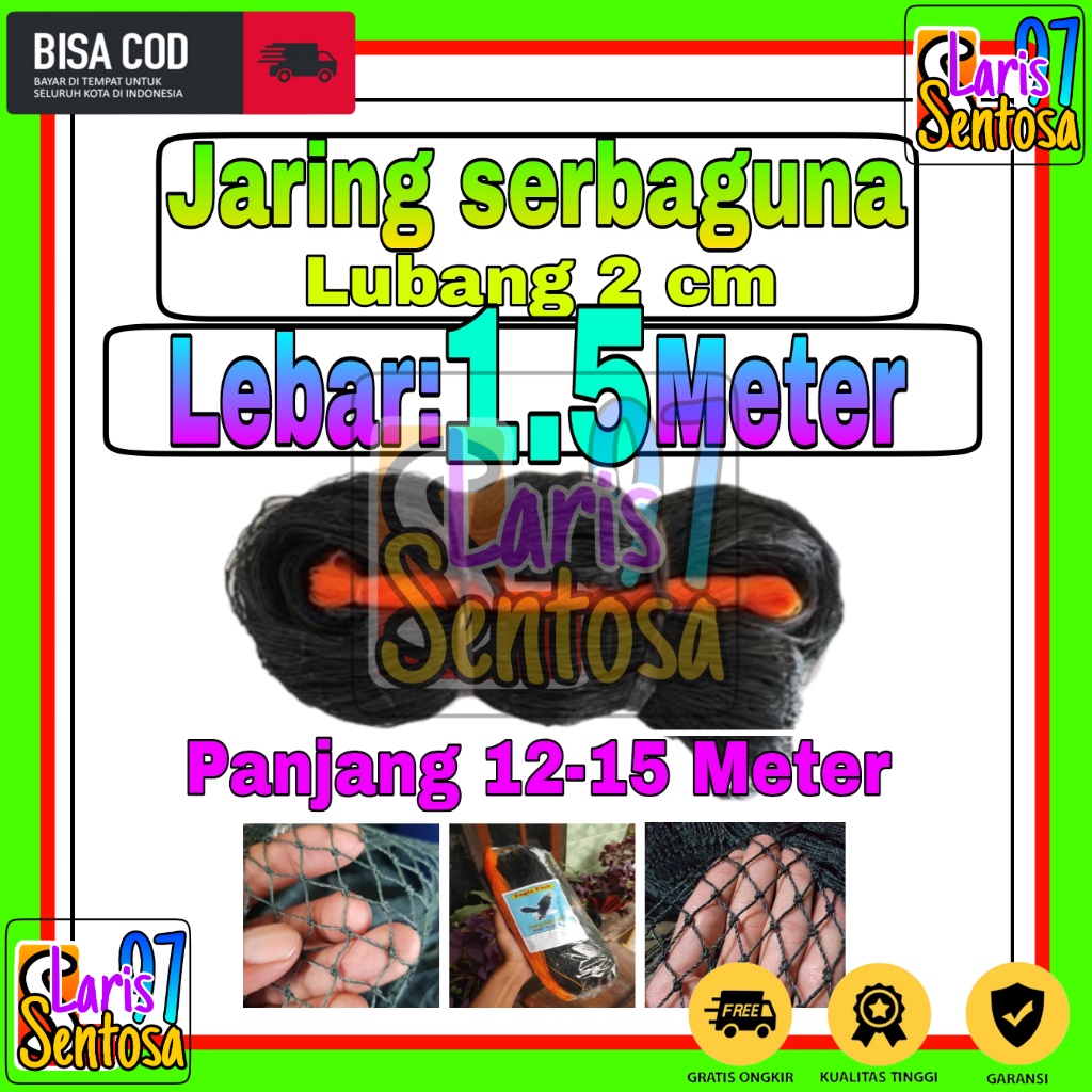 Jaring Ayam Lubang 2 cm Lebar 1,5 Meter / Jaring Pagar Ayam / Jaring Kandang Ayam / Jaring Pagar Keb