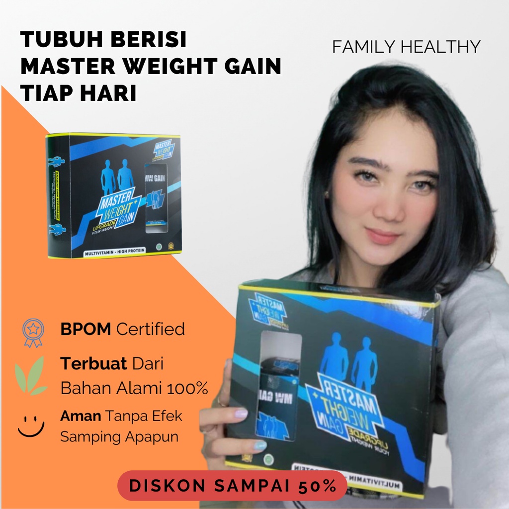 SUPER KAPSUL WEIGHT GAIN (ISI 50 KAPSUL) SUPLEMEN PENGGEMUK BADAN OBAT GEMUK PIL KAPSUL VITAMIN OBAT