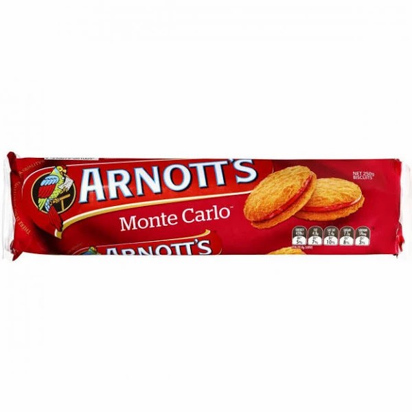 

Arnott's Biscuits Monte Carlo 250gr Biskuit Arnotts