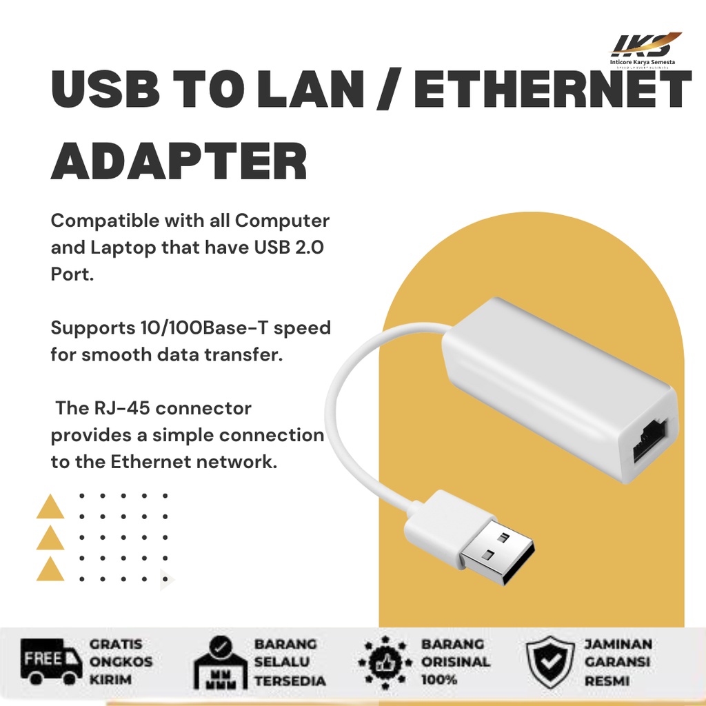 USB LAN Adapter / Converter USB to LAN / USB To Ethernet RJ45 Kabel