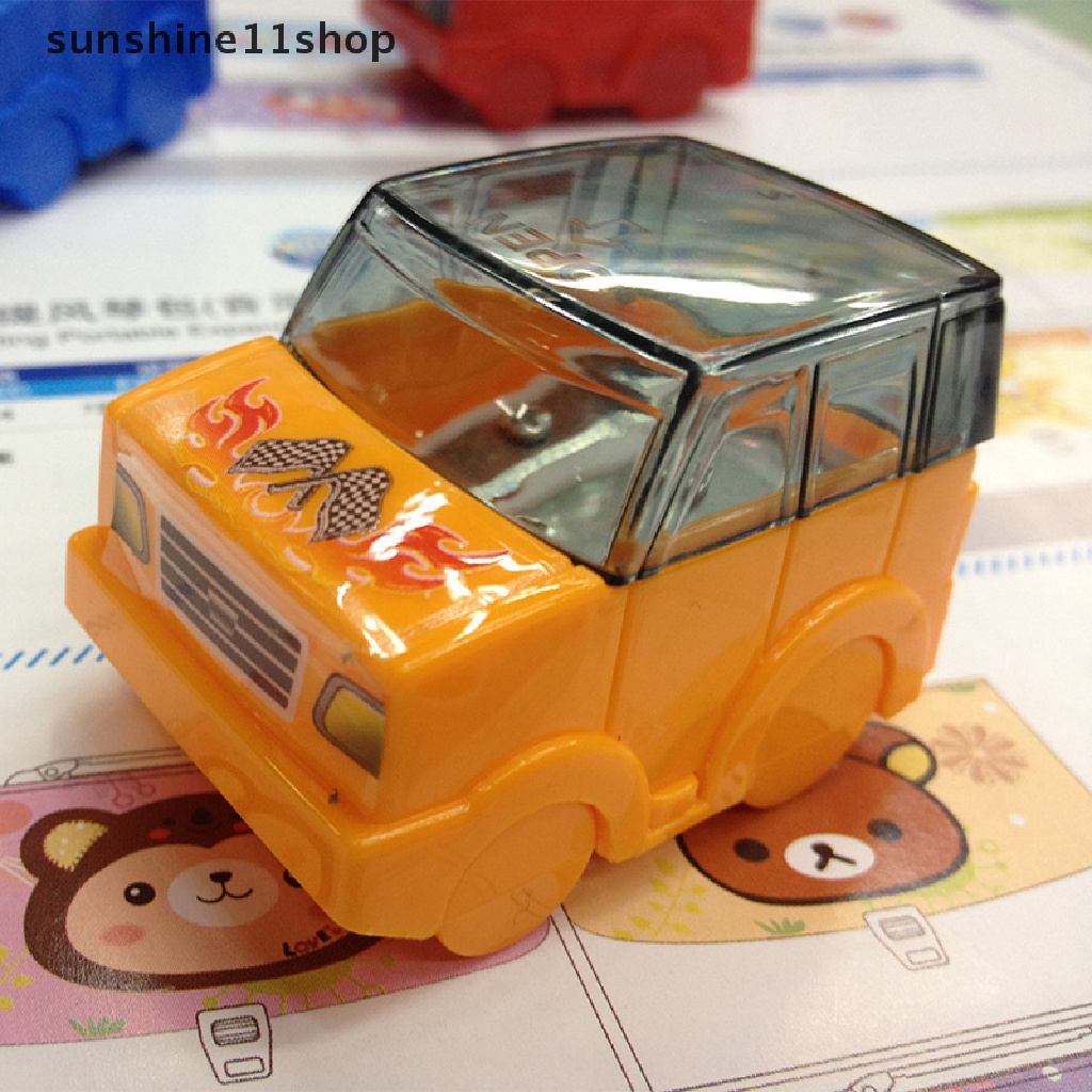 Sho Kartun Mobil Styling Pensil Sharpener Kreatif Alat Tulis Pencil Sharpener Cutter Perlengkapan Kantor Sekolah N