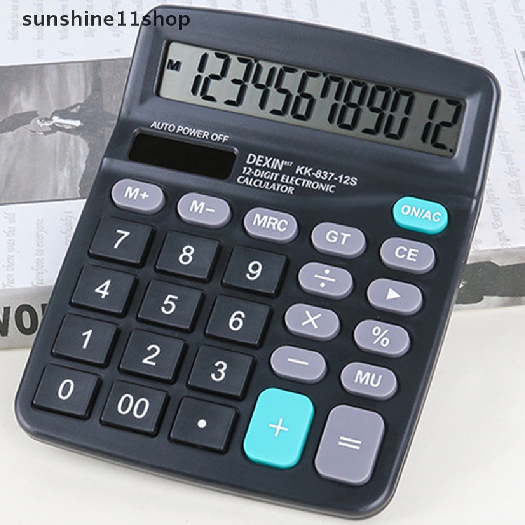 Sho 12digis Kalkulator Elektronik Solar Calculator Dual Power Layar Besar Kalkulator Elektronik Desktop Kalkulator Rumah Kantor Sekolah Keuangan Accoung Tools N