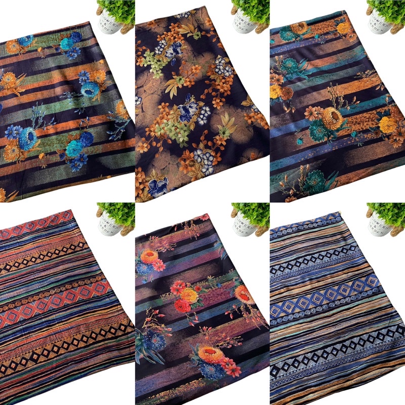 Kain Katun Rayon Viscose Uniqloo Motif Premium Import Kode A