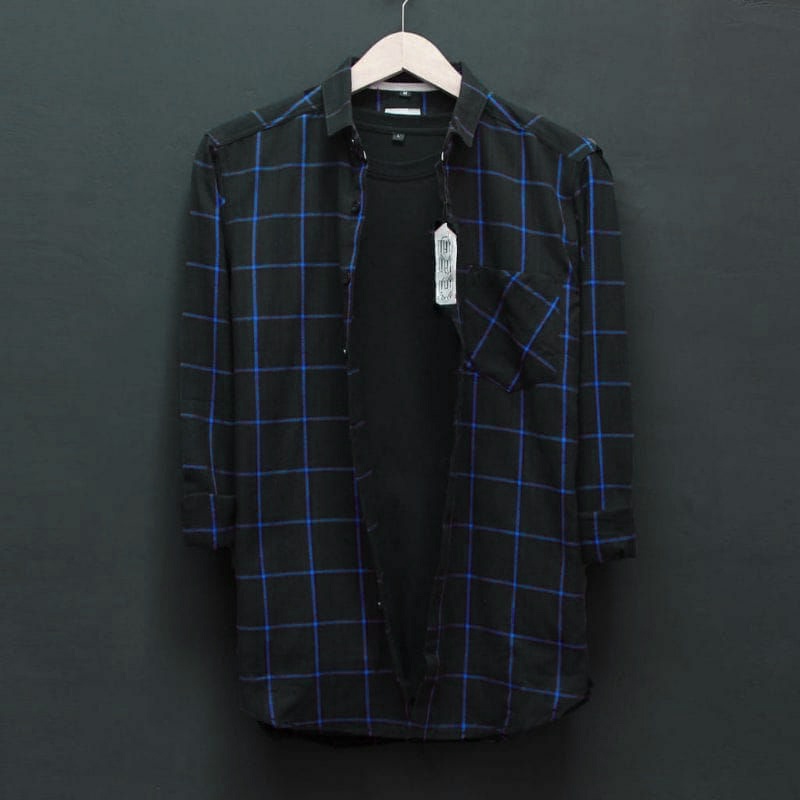 Kemeja Flanel Impor Pria Distro Flannel Lengan Panjang Pria,Kemeja Kotak Kotak Pria Lengan Panjang-FPS23