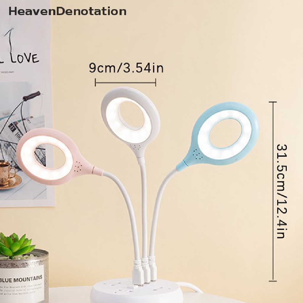 [HeavenDenotation] Lampu Meja LED Portable Night Light Lamp Desk Lamp USB Belajar Membaca Lampu Talbe HDV