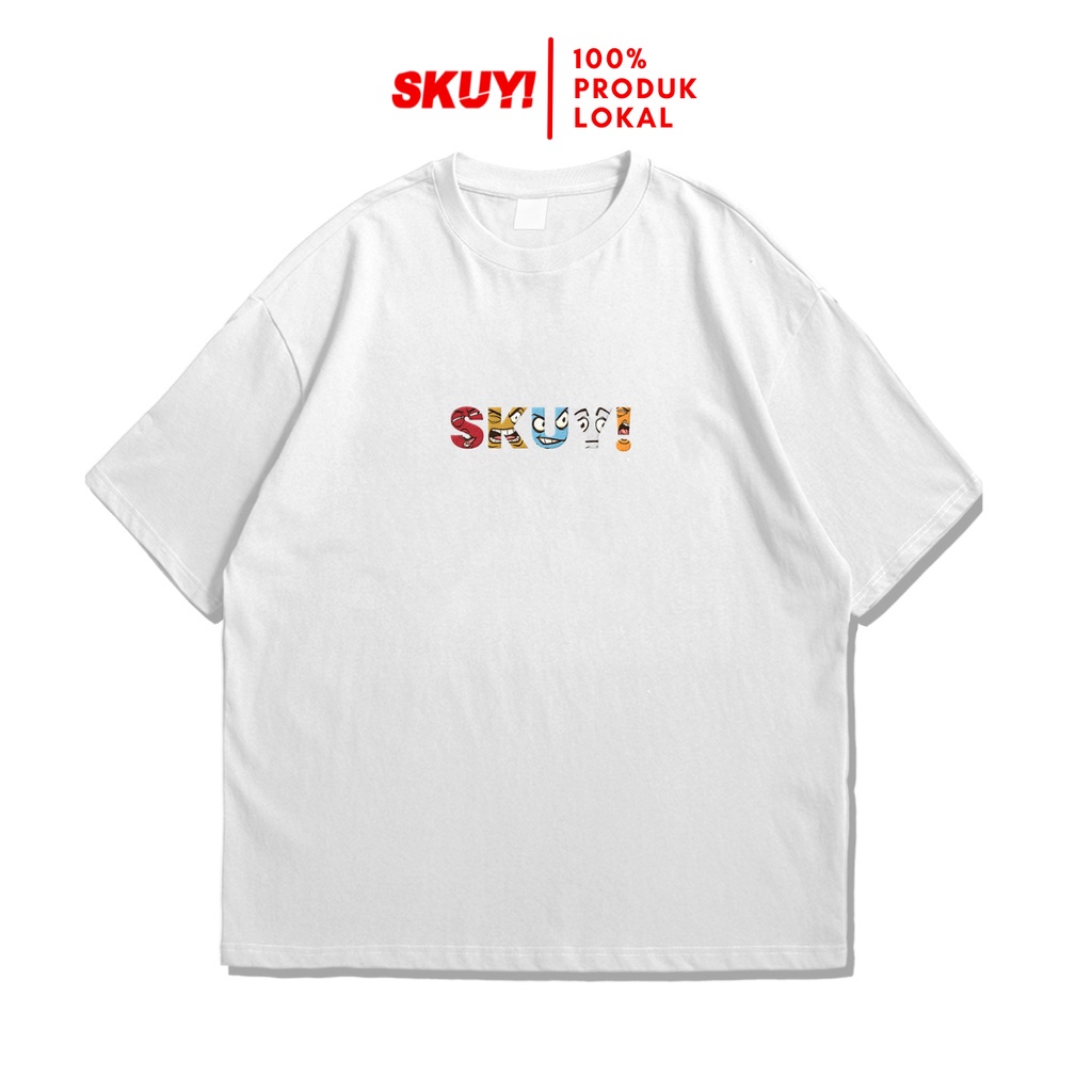 Kaos Oversize Skuy Dewasa Putih Unisex | Zephyr white SKY159