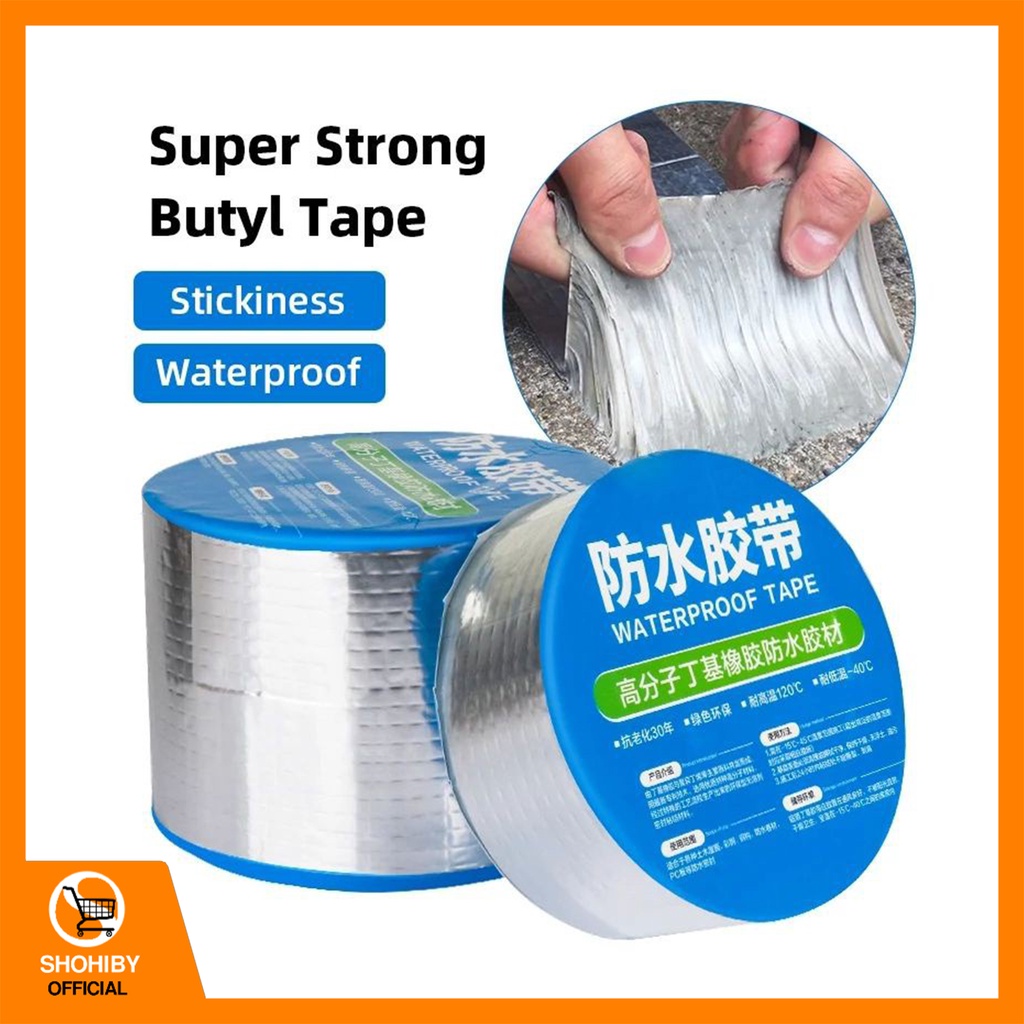 LAKBAN ANTI BOCOR SUPER KUAT / LAKBAN ALUMINIUM FOIL BUTYL WATERPROOF / LEM ANTI AIR ALUMINIUM TAPE SERBAGUNA