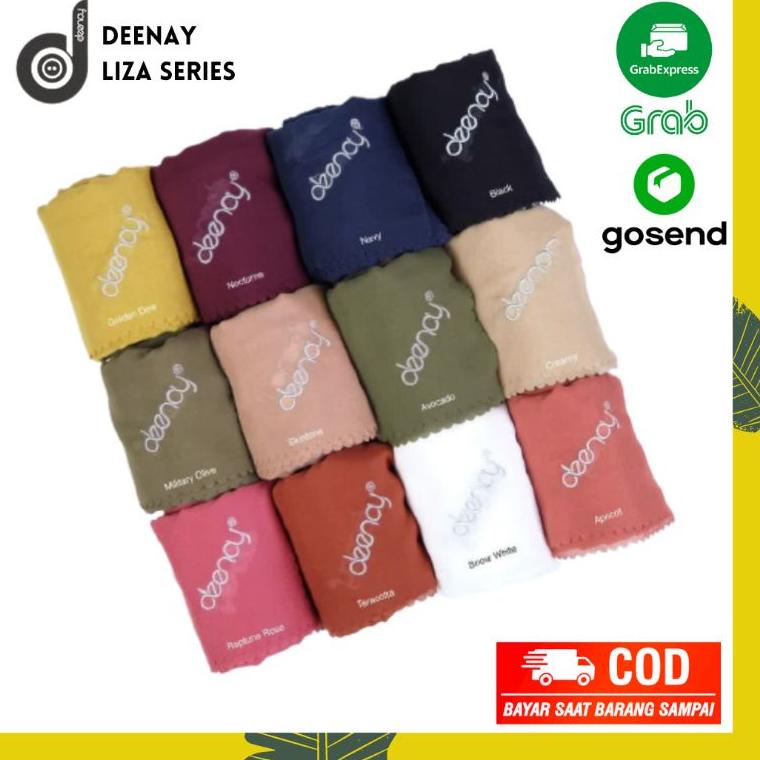 READY KERUDUNG DEENAY POLOS LIZA ORI Voal Ultrafine Jilbab Hijab Segi Empat Segiempat Denay Terbaru