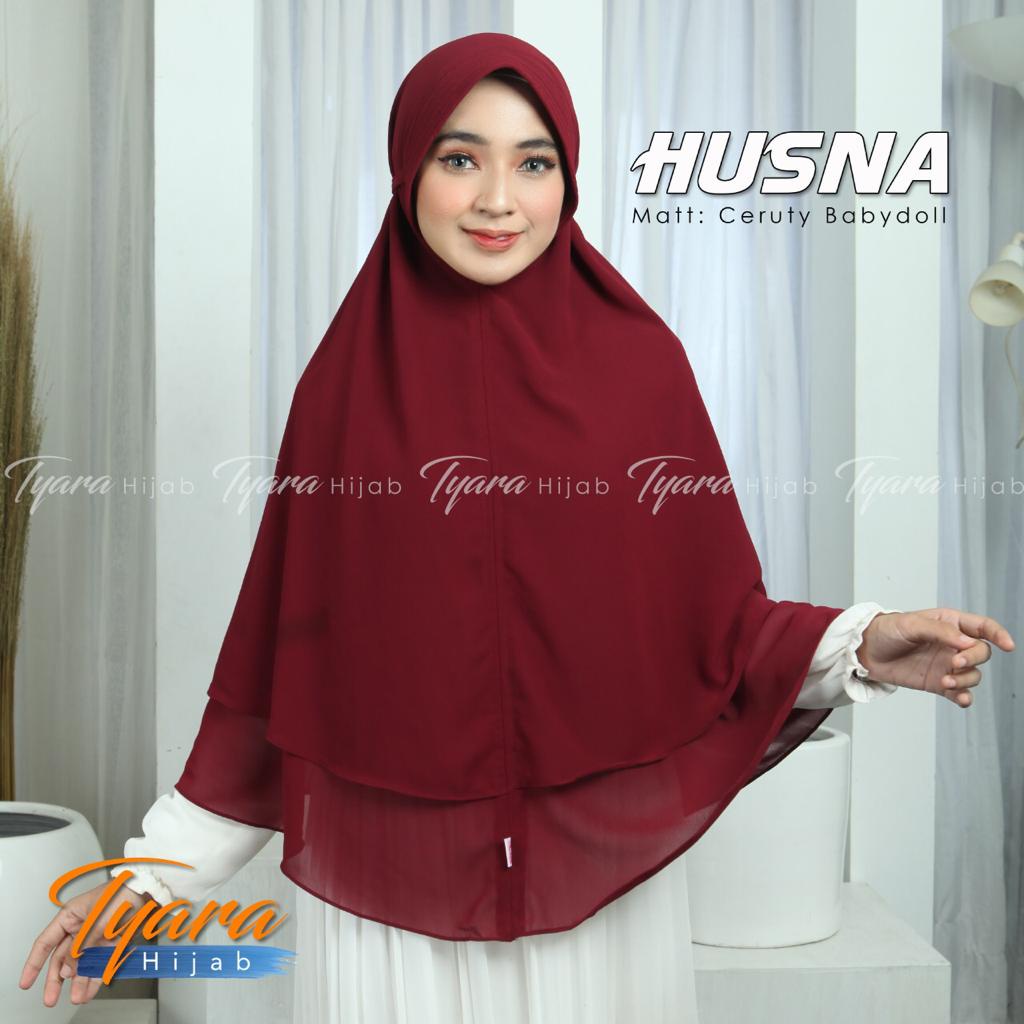 Jilbab Syari Khimar Husna Jumbo Ori Tyara Hijab BY QOID