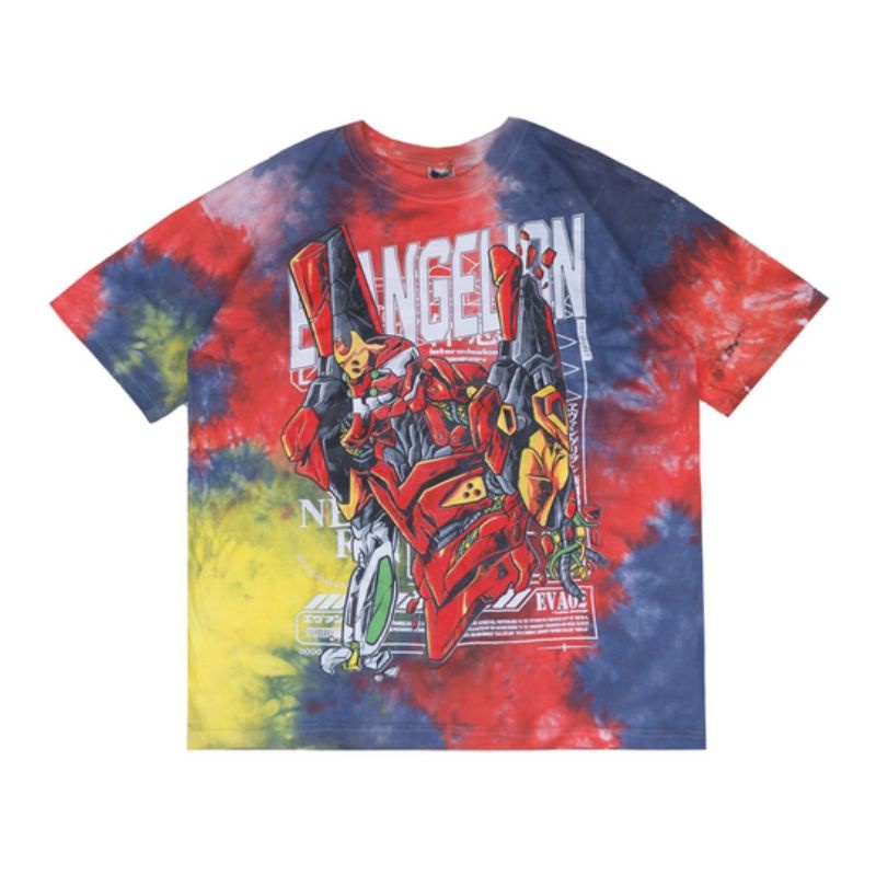 EVANGELION TEES TIE DYE ANIME EVANGELION TSHIRT KAOS EVANGELION TIE DYE OVERSIZE