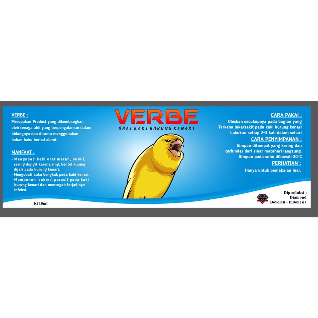 Ready Verbe Dan Killer V Obat Burung Kenari Finch Sakit Kaki Bengkak Jamur Kaki Urat Merah Bubul
