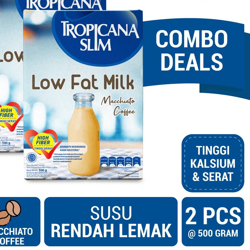 

☚ Twin Pack - Tropicana Slim Susu Low Fat Macchiato Coffee 500 gram - Bantu Turunkan Kolesterol ✩