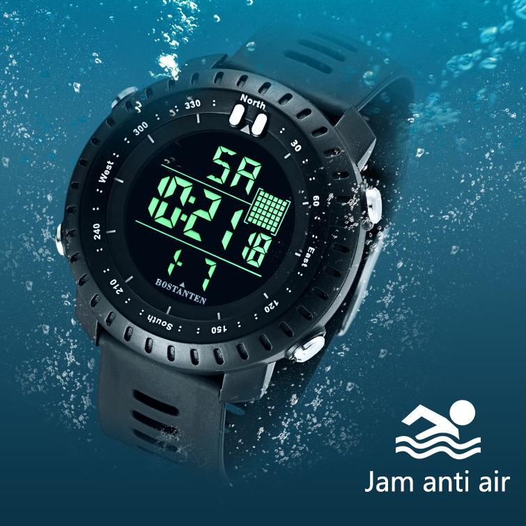 HOT SALE BOSTANTEN Jam Tangan Pria 2082 Jam Tangan Digital Tahan Air
