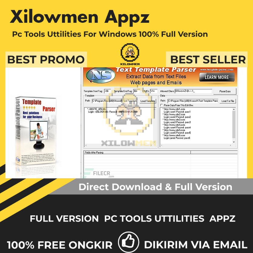 [Full Version] Text Template Parser Pro PC Tools Software Utilities Lifetime Win OS