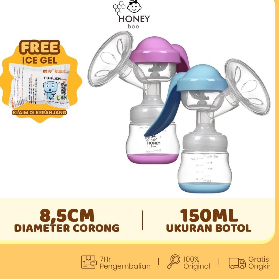 ➹ Honey Boo - Pompa ASI Manual Aman 150 ml Breast Pump BPA Free Praktis PA03 ♙