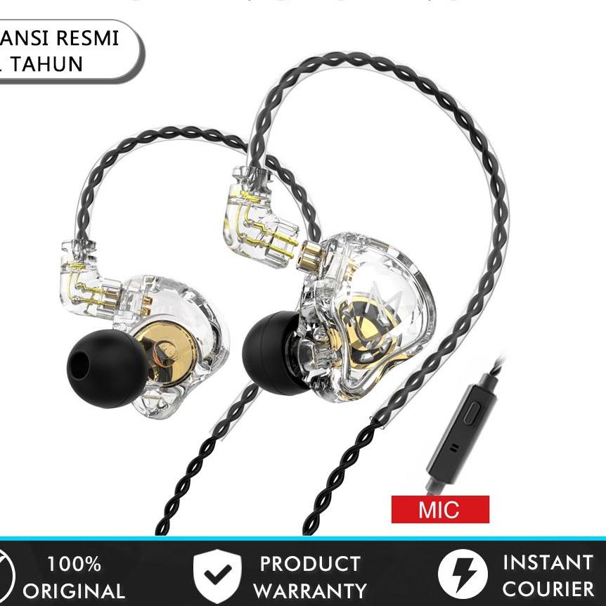 ♠ TRN MT1 Earphone with Mic alt kz edx cca ca2 ➴