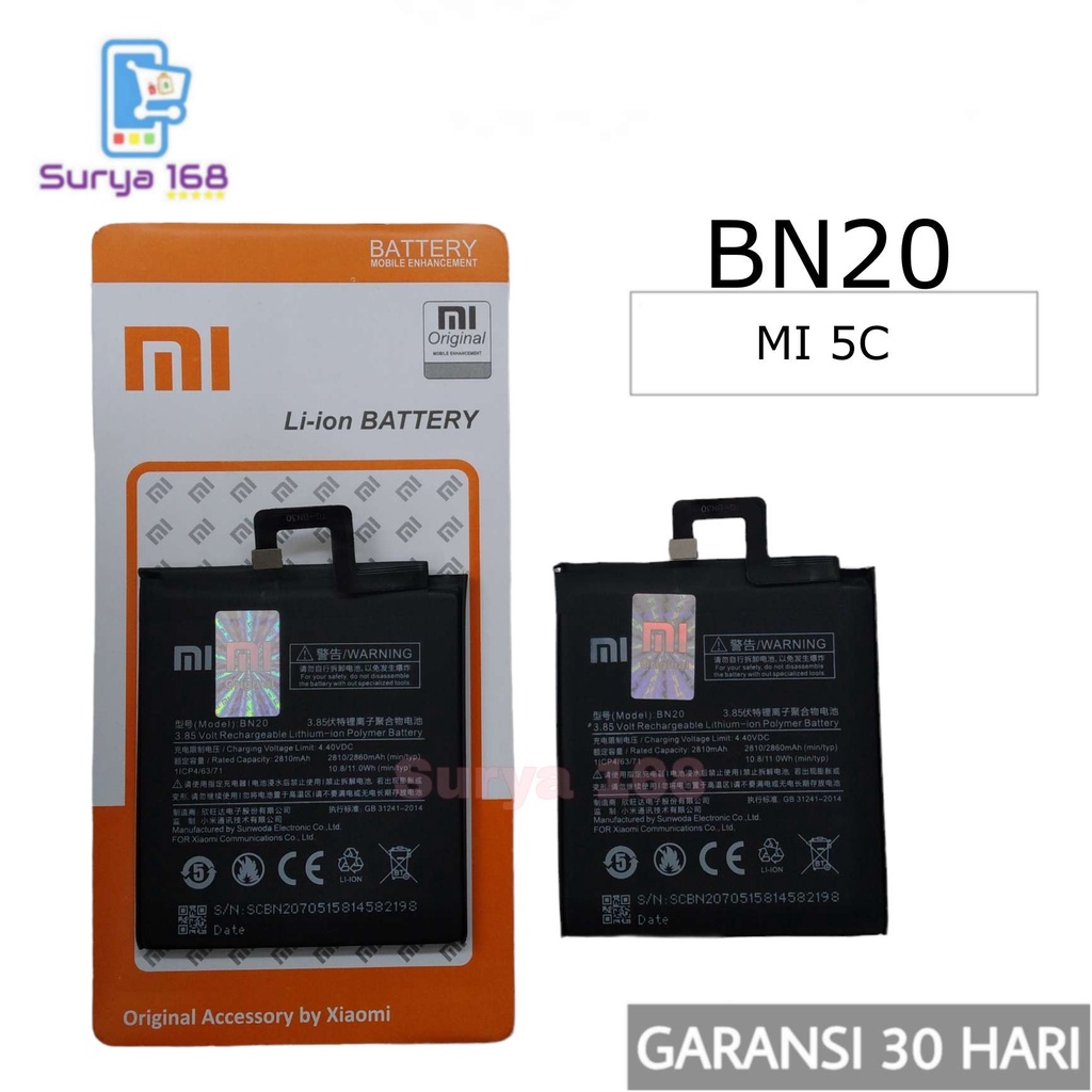 BATTERY BATERAI BATTERE BATRE XIAOMI MI 5C BN-20 BN20