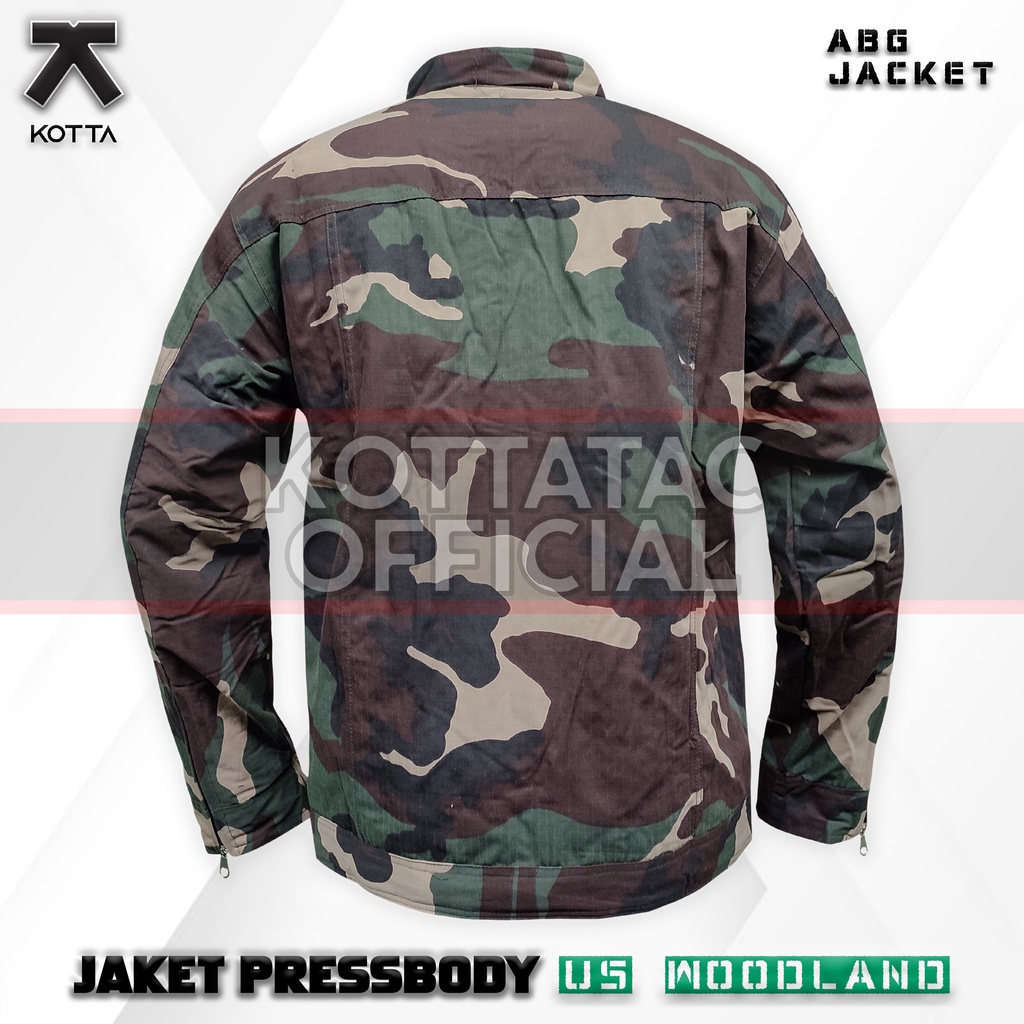 JAKET PRESSBODY LORENG USA - JAKET TACTICAL LORENG US ARMY - JAKET ABG LORENG WOODLAND USA