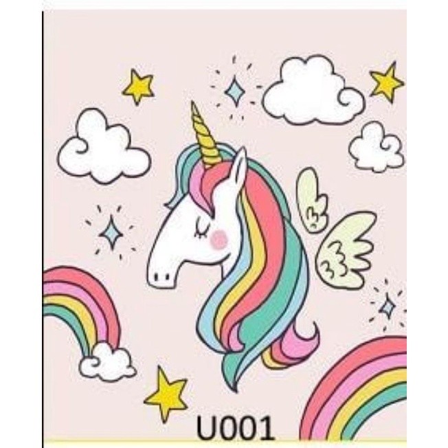 

DISKON SHOPEE/ children canvas painting unicorn theme - prakarya anak - coloring - Unicorn 01