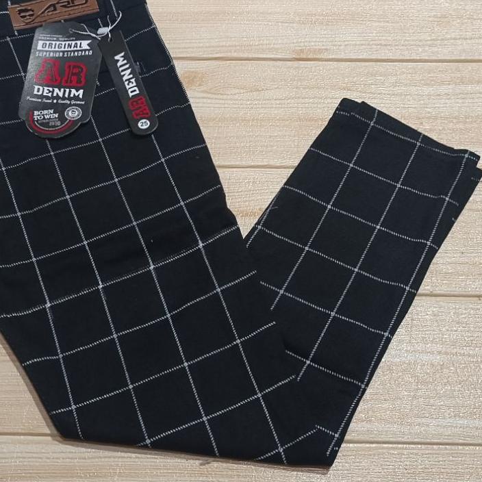 [BISA COD] Celana tartan kotak kotak stret melar celana anak tanggung sampai dewasa 24-33 pria dan w