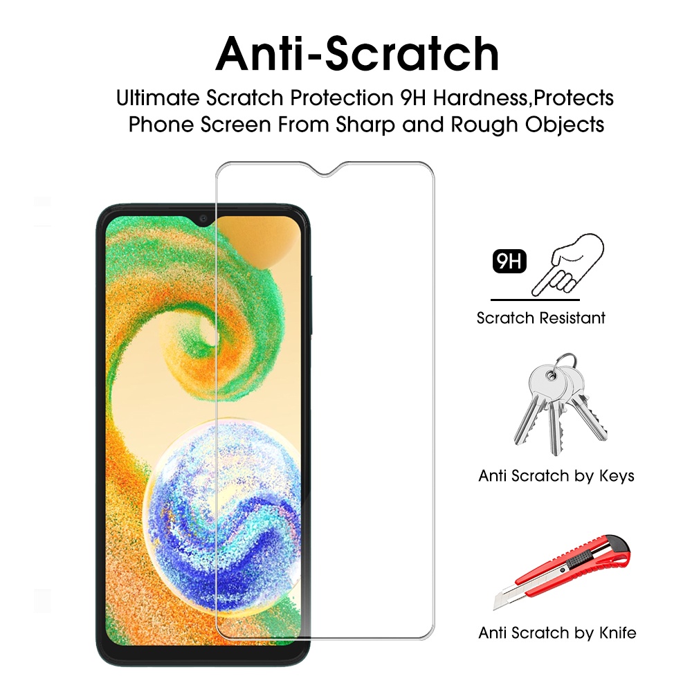 Film Layar Anti Pecah Bening Pelindung Layar Tahan Ledak HD Film Pelindung Layar Sensitif Tinggi Anti Gores Tempered Glass Film Untuk Samsung Galaxy A04 A04s A04 Core A04e