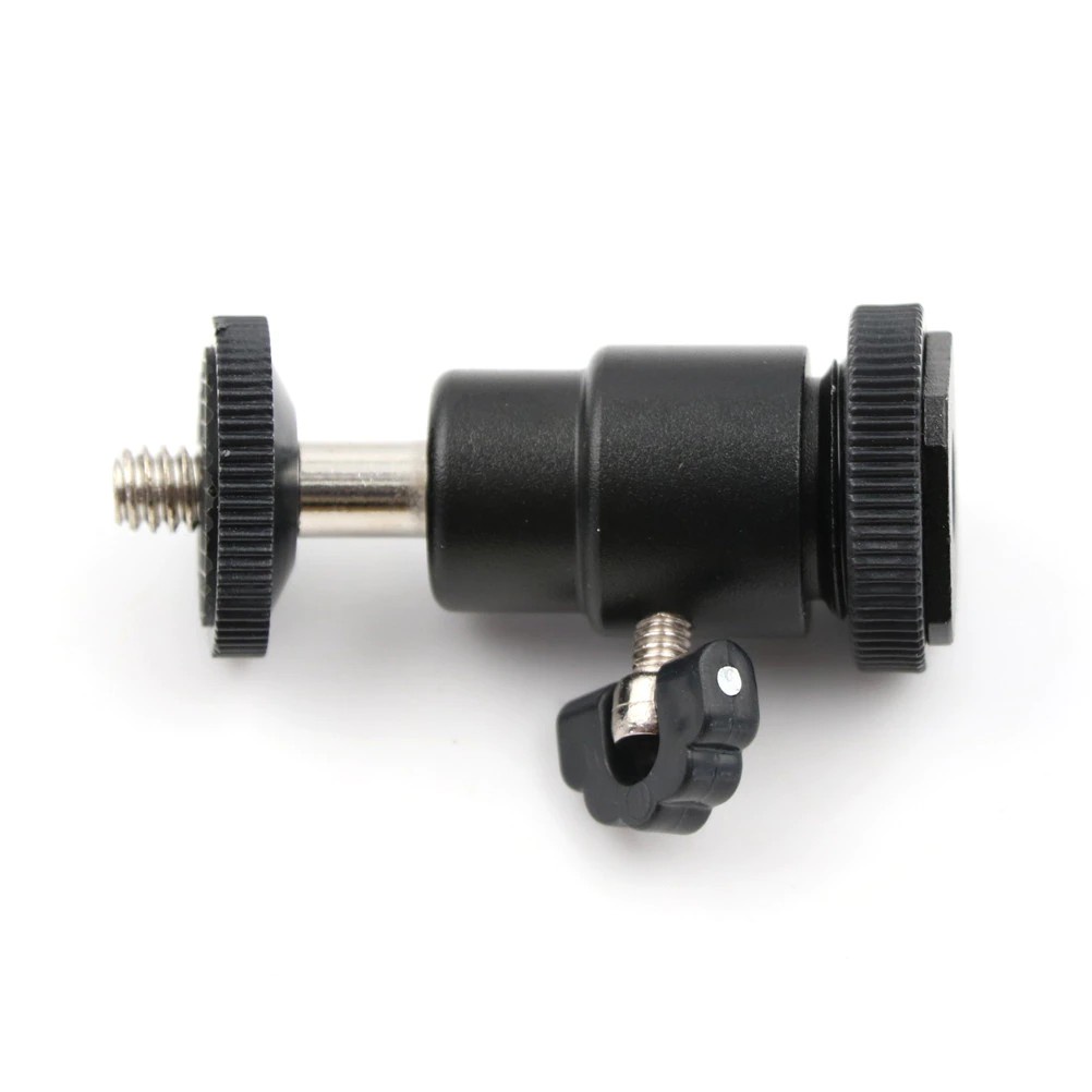 PROMO BALL HEAD HOTSHOE HOLDER QM3621 ROTASI 1/4 TRIPOD KAMERA HOT SHOE BAUT QUICK RELEASE 360