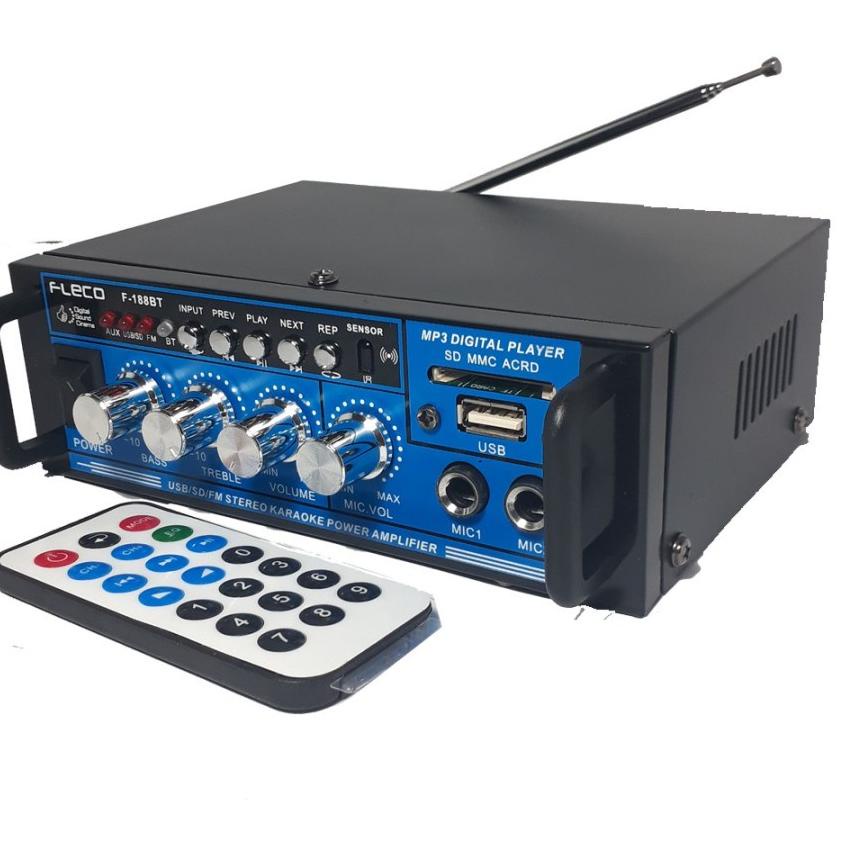 ☋ POWER AMPLIFIER BLUETOOTH F-188BT/AMPLIFIER SALON AKTIF F 188BT/POWER AMPLIFIER & MIXER /AMPLI FLE