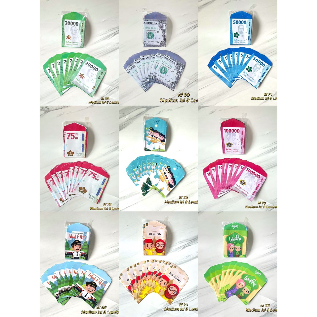 

AMPLOP / ANGPAO LEBARAN MEDIUM LOKAL HARI RAYA IDUL FITRI / Eid Mubarak ISI 8 LEMBAR