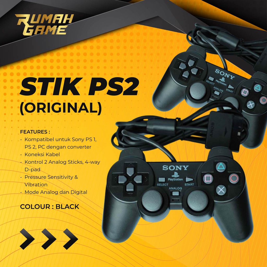 Stick Ps2 / Stick Ps 2 Hitam Original Pabrik Gamepad Ps