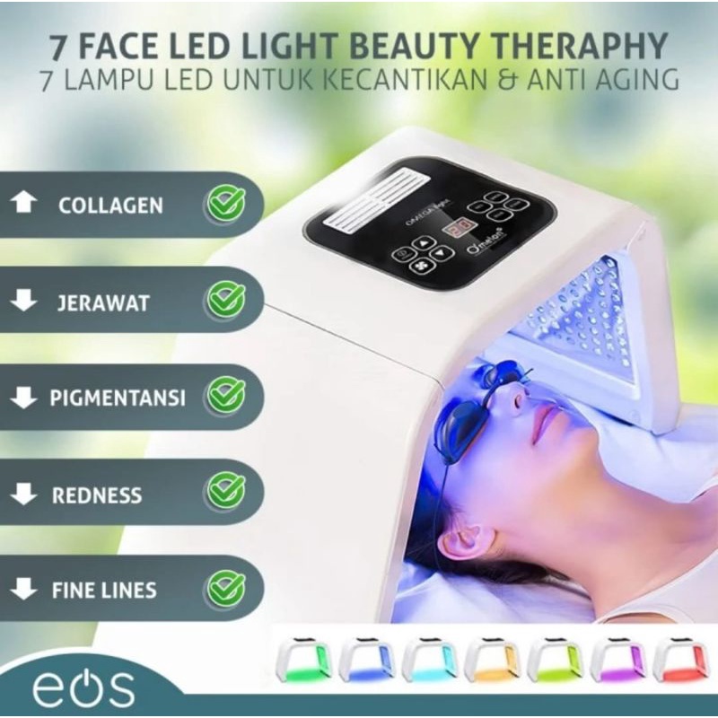 7 LED color light beauty theraphy PDT LED OMEGA LIGHT untuk kecantikan dan anti aging