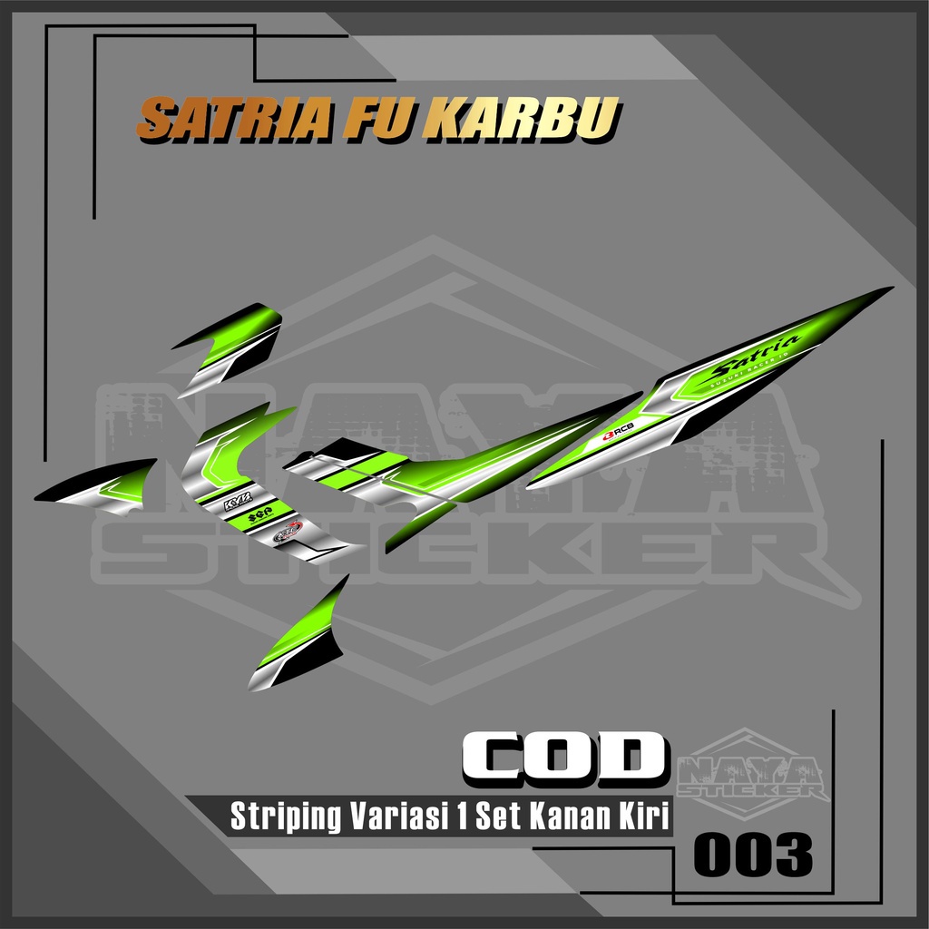 Sticker Striping List Variasi Satria Fu Karbu - Striping Variasi Satria Fu Karbu