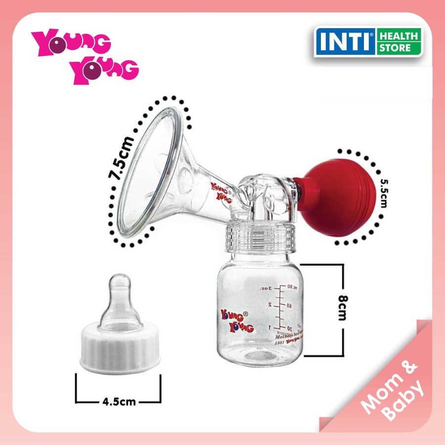 YOUNG YOUNG Pompa Asi Manual Kedap Udara Botol Susu Breast Pump 302