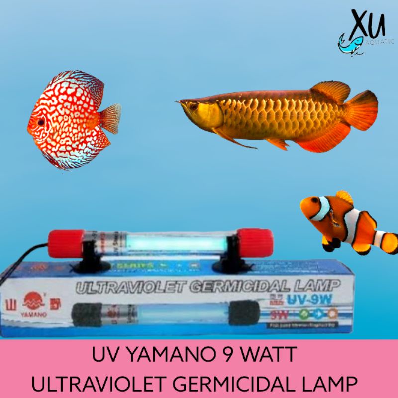 YAMANO ULTRAVIOLET GERMICIDAL LAMP UV 9W LAMPU UV AQUARIUM 9 WATT