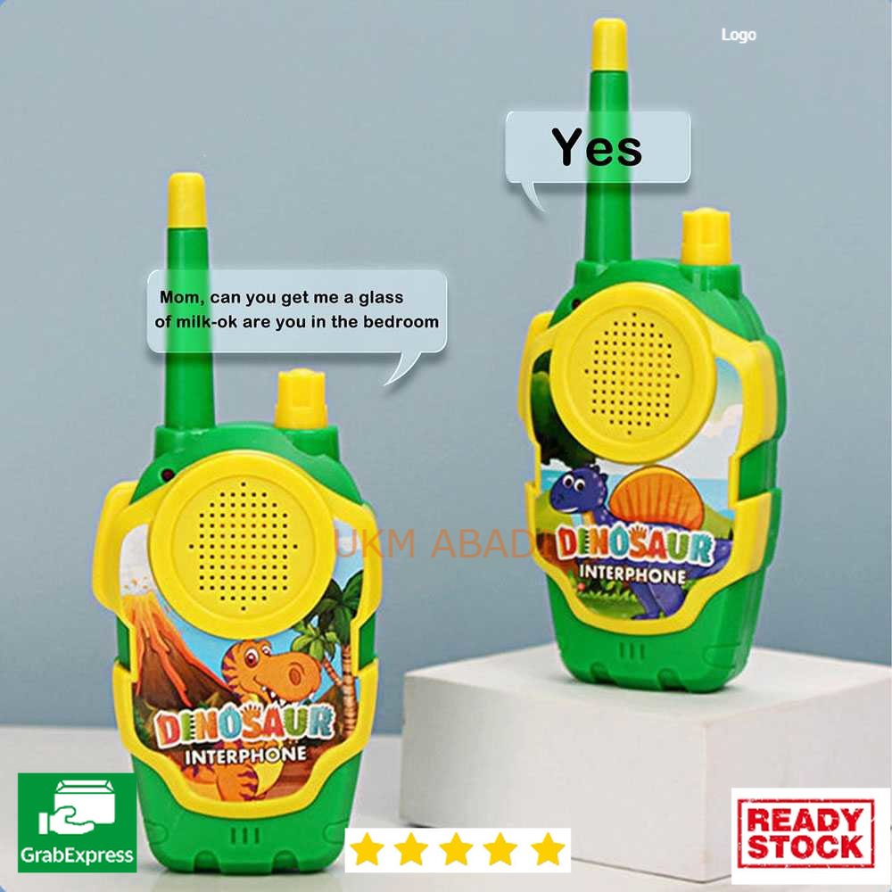 Handie Walkie Talkie Mainan Anak Kids Toy Mini Model Dinosaur 1 Pasang