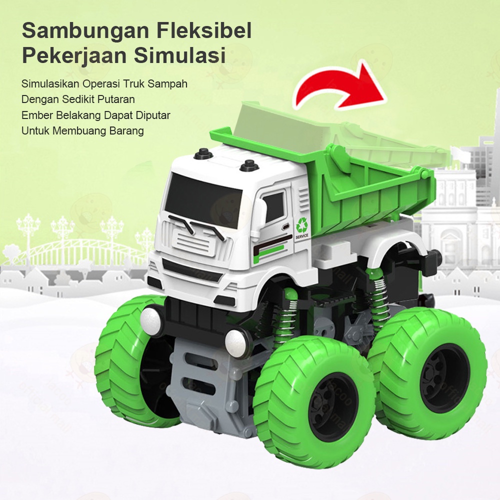 Poney Mobil mainan anak bayi Mainan inersia offroad 4 drive Truk pemadam kebakaran mainan kendaraan anak