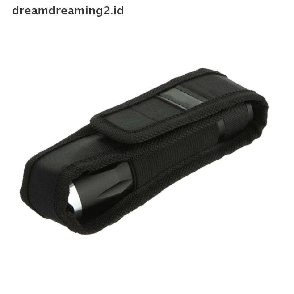 (dream) Senter LED Lampu Obor Light Holster Holder Carry Case Belt Pouch Nylon.