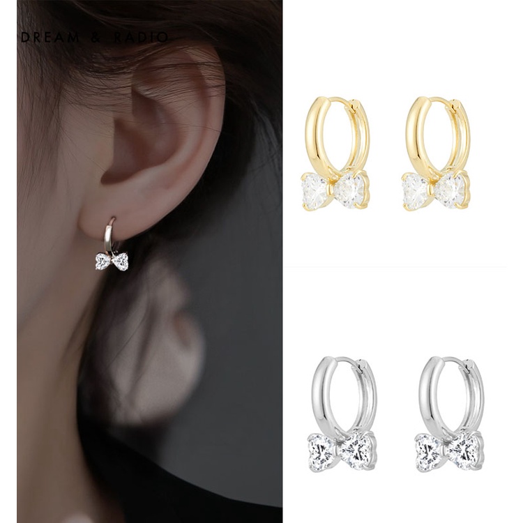 Anting Ikatan Simpul Silver S925 Mewah Ear Studs Ear Buckle Untuk Wanita Gadis Aksesori