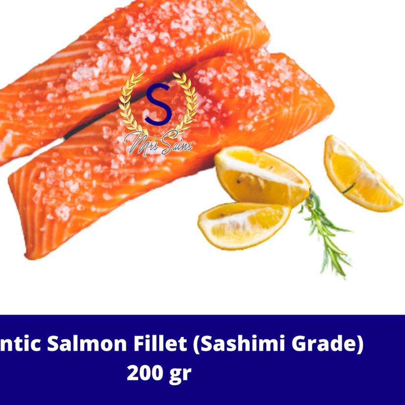 

✴ Fresh Salmon Fillet Sashimi Grade , Salmon Segar 200 gram/pack ( Salmo Salar) ♛