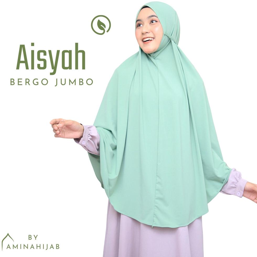 READY Hijab Khimar Jilbab Instan Kerudung Syari Bergo Tali Jumbo Jersey Aisyah