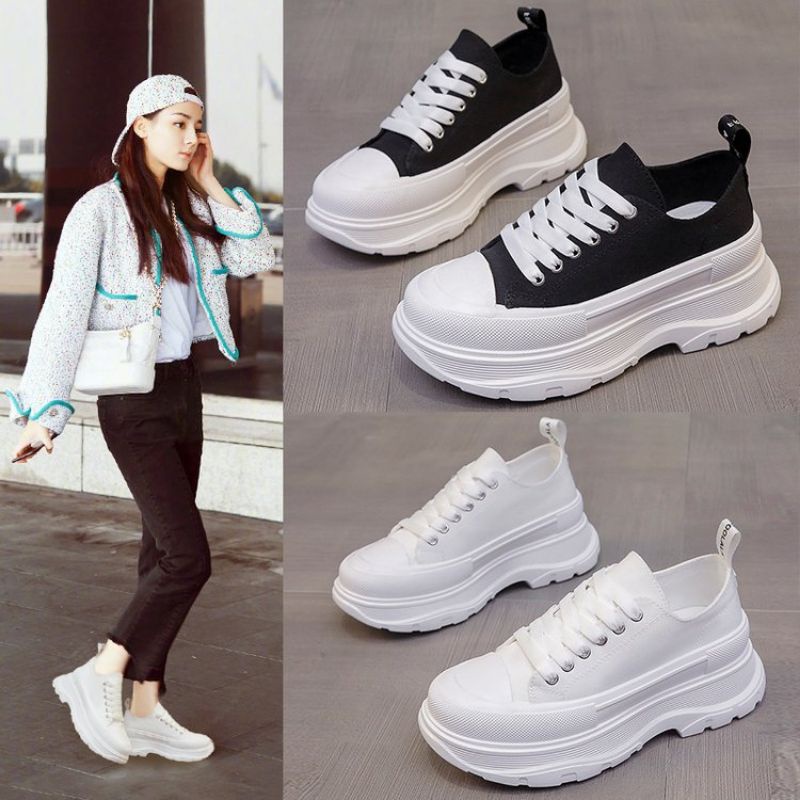 SN922 - Sepatu Sneaker Sol Tinggi Fashion Wanita