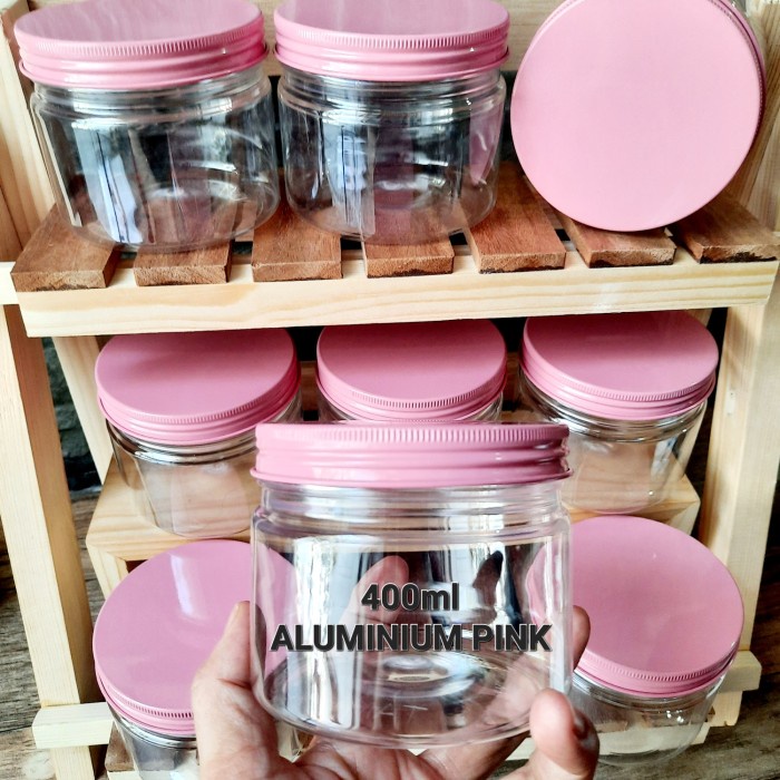 TOPLES PLASTIK 400 ML TUTUP ALUMINIUM - PINK