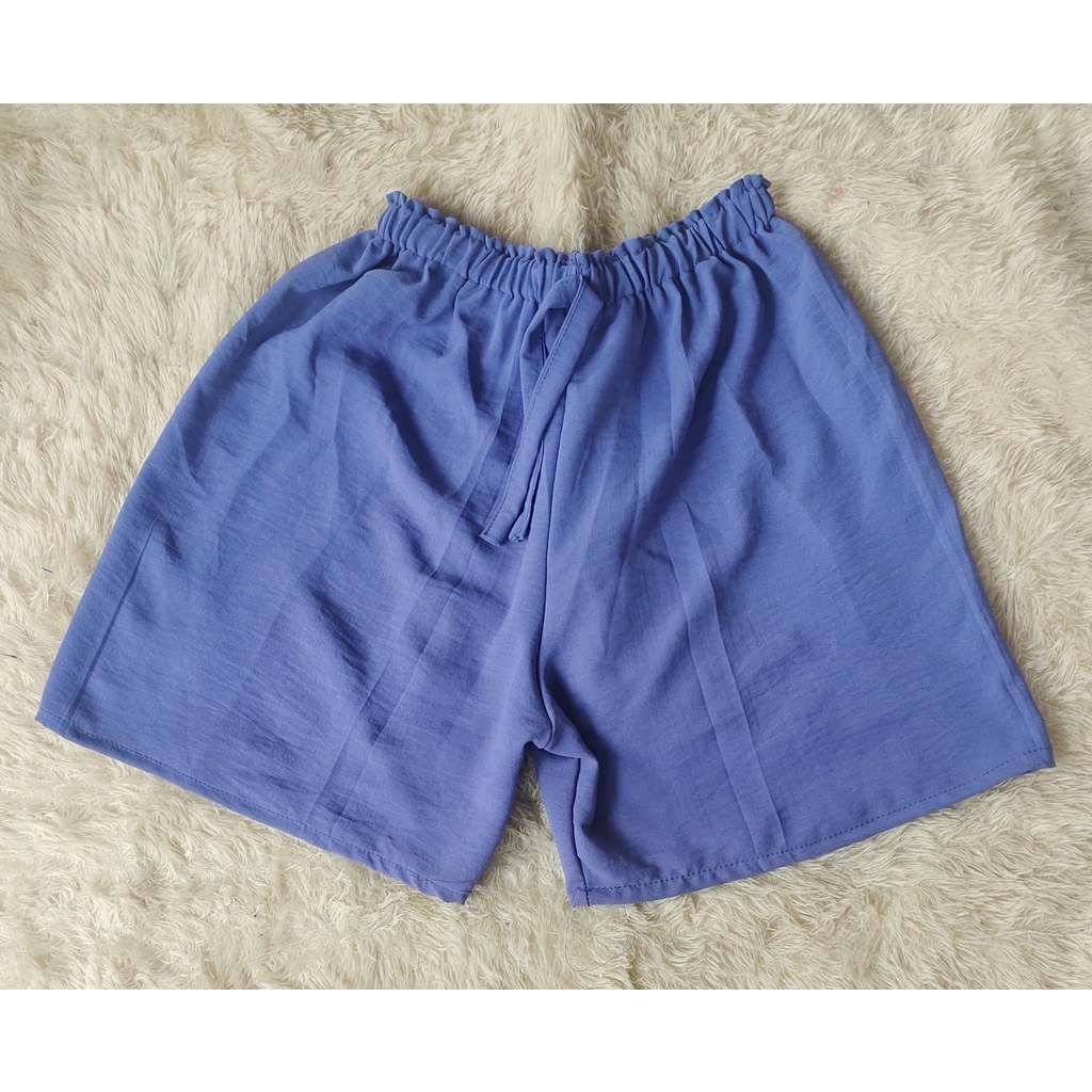 celana pendek crinkle full karet 30-60kg/hotpants crinkle airflow