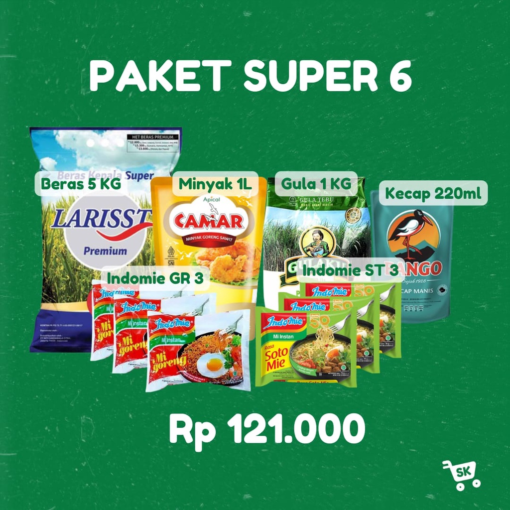 

PAKET SEMBAKO - PAKET SUPER 6